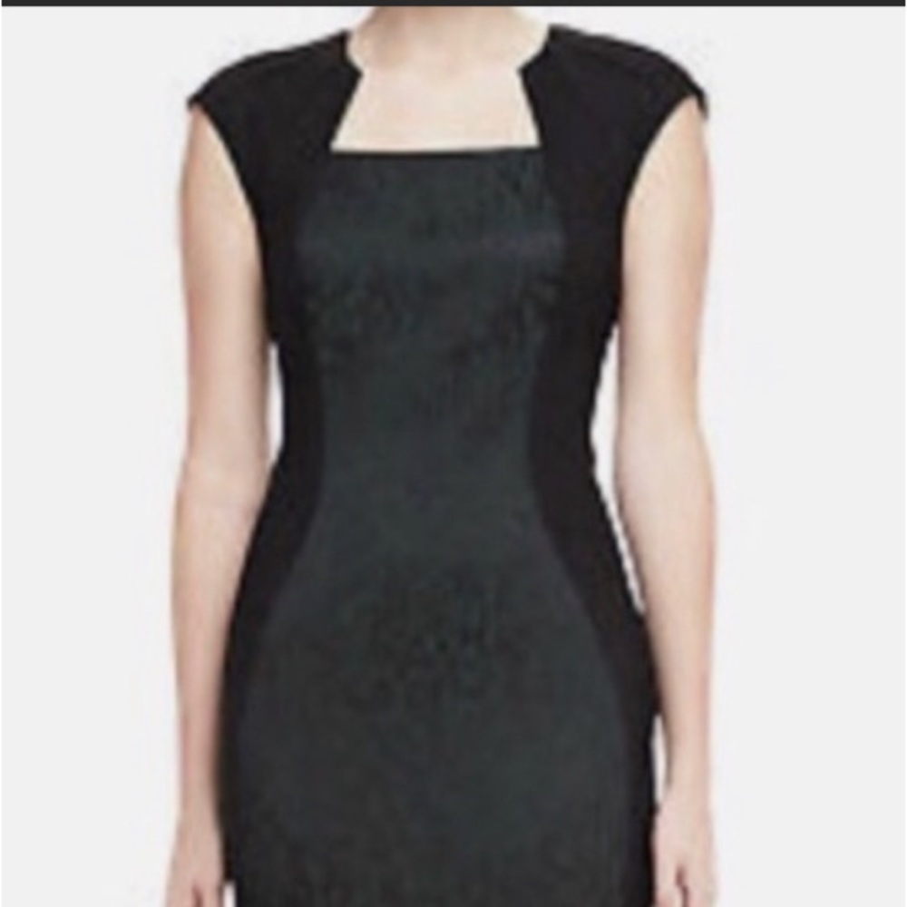 ELIE TAHARI Green “Aiden” animal print jacquard dress -wore 1 time! Like new!